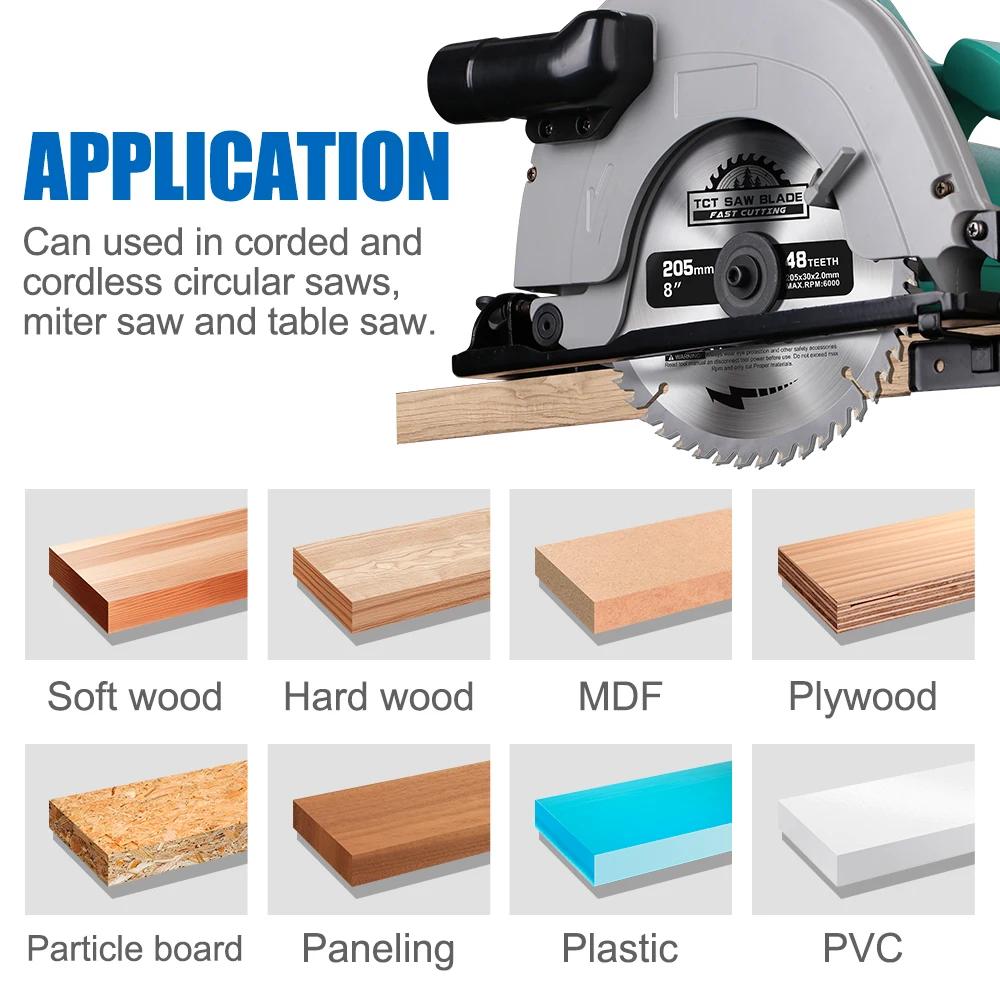 XCAN lame de scie circulaire lame de scie à pointe en carbure pour la coupe du bois TCT disque de co