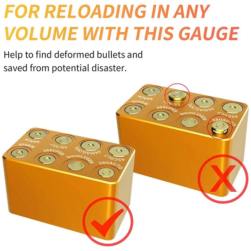 Jauge de cartouche de contrôleur de munitions, pour le rechargement de boîtes en laiton, oal