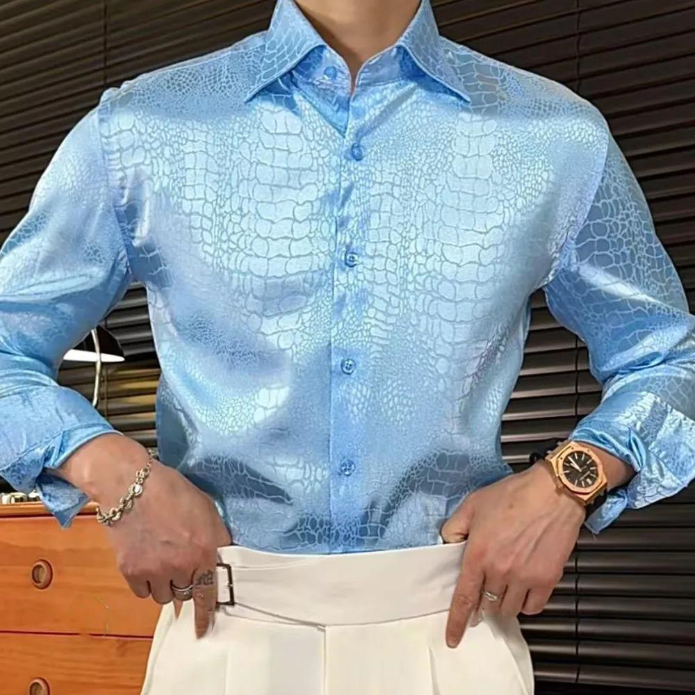 Col à revers à manches longues rétro imprimé léopard chemise britannique polyvalent chemise décontra