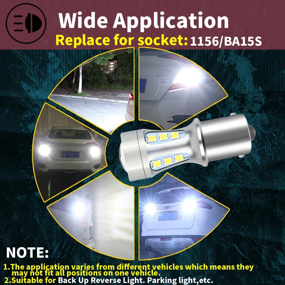 Lampe LED Canbus pour voiture, 2 pièces, 1156 BA15S 1157 bay15d, pour VW Golf 4 5 6 7, Passat B5 god
