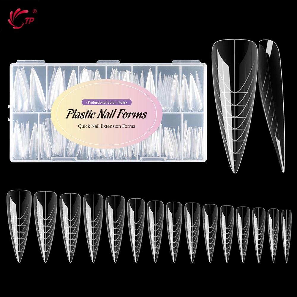 TP 75 pièces/150 pièces Stiletto double forme ongles acrylique construction rapide Gel moule couvert