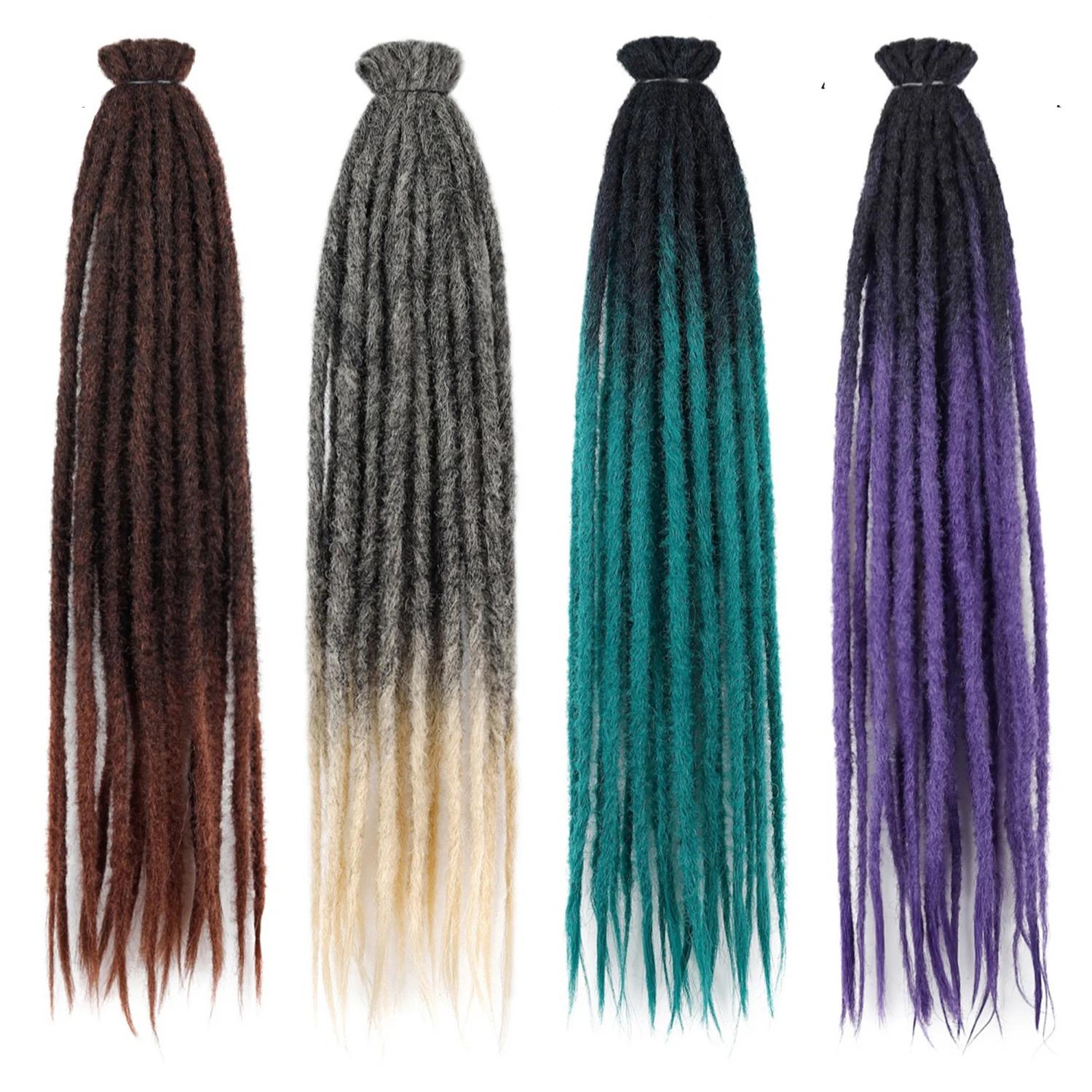 Crochet boîte tresses Crochet cheveux Dread Lock Double Afro tressage Extension de cheveux 24 pouces