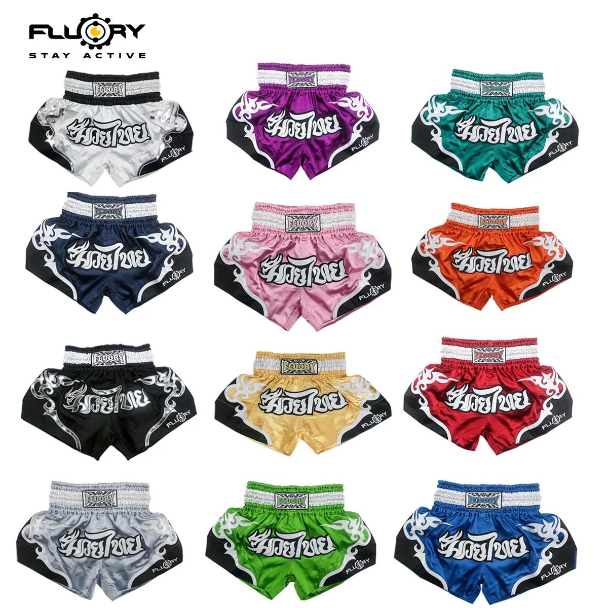 FLOURY Tai Shorts de boxe pour hommes et femmes Vêtements d'entraînement d'arts martiaux Pantalons d