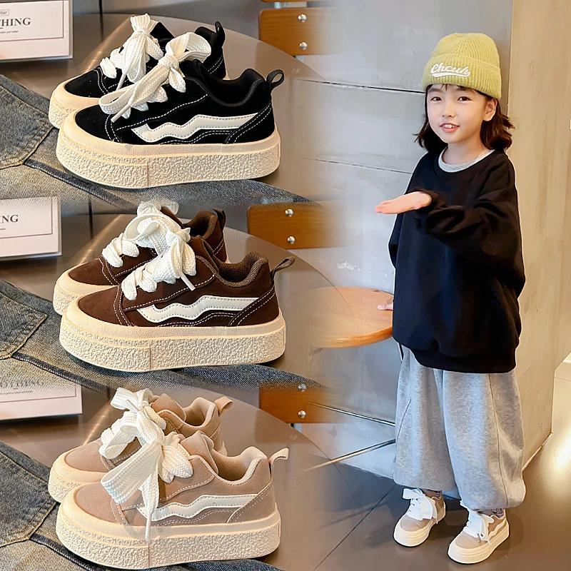 Chaussures en toile rayées pour enfants, chaussures de Performance pour garçons et filles, chaussure