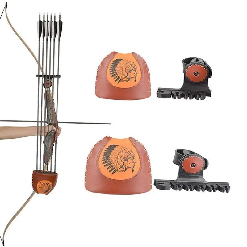 Étui porte-flèches en cuir pour tir à l'arc, support de fixation rapide, carquois pour arc classique