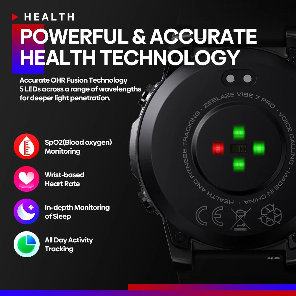 Zeblaze – montre connectée Vibe 7 Pro, écran AMOLED de 2023 pouces, résistance de niveau militaire,