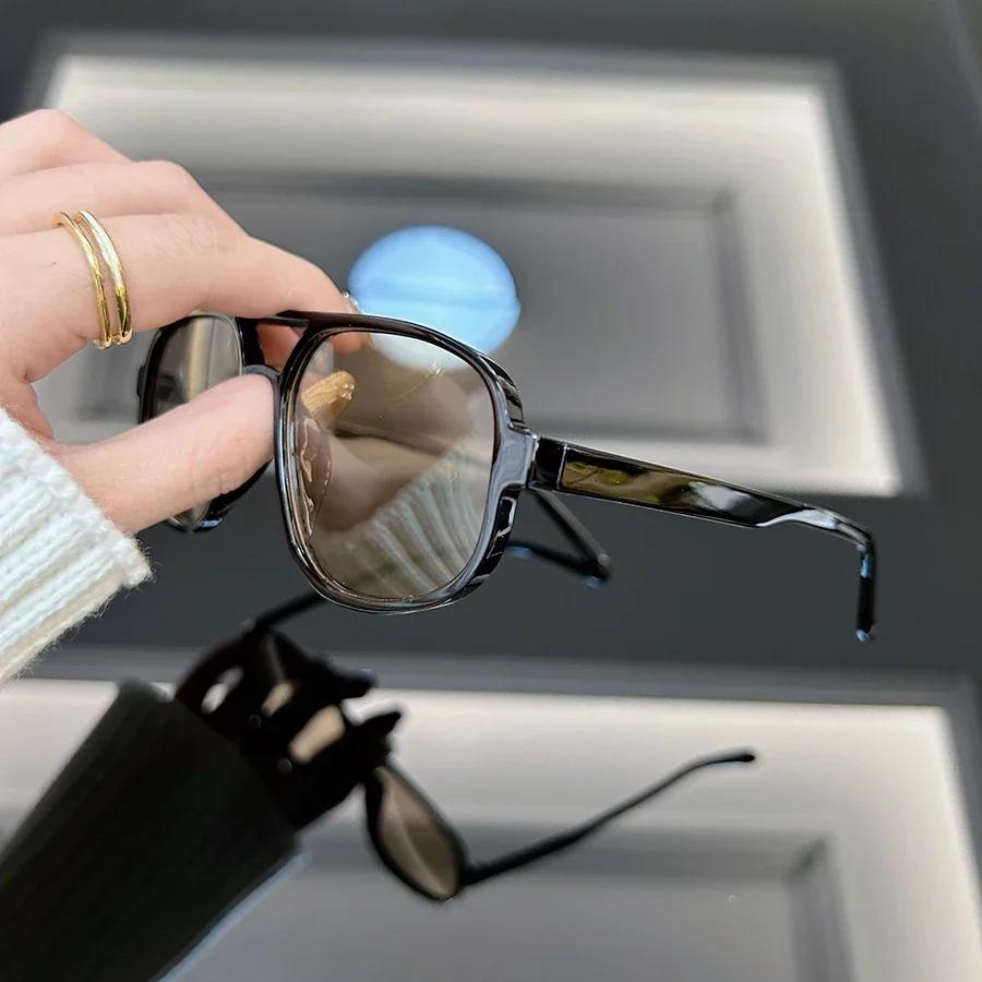 Lunettes de soleil carrées rétro classiques pour hommes et femmes, lunettes de soleil miroir vintage