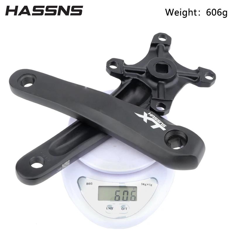 HASSNS XT Manivelle de vélo VTT à axe carré 104 BCD, bielles de vélo de montagne 170MM 32/34/36/38/4