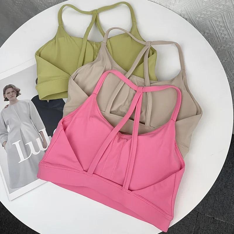 Soutien-gorge de sport femme sexy résistant aux chocs pour course à pied yoga Pilates séchage rapide