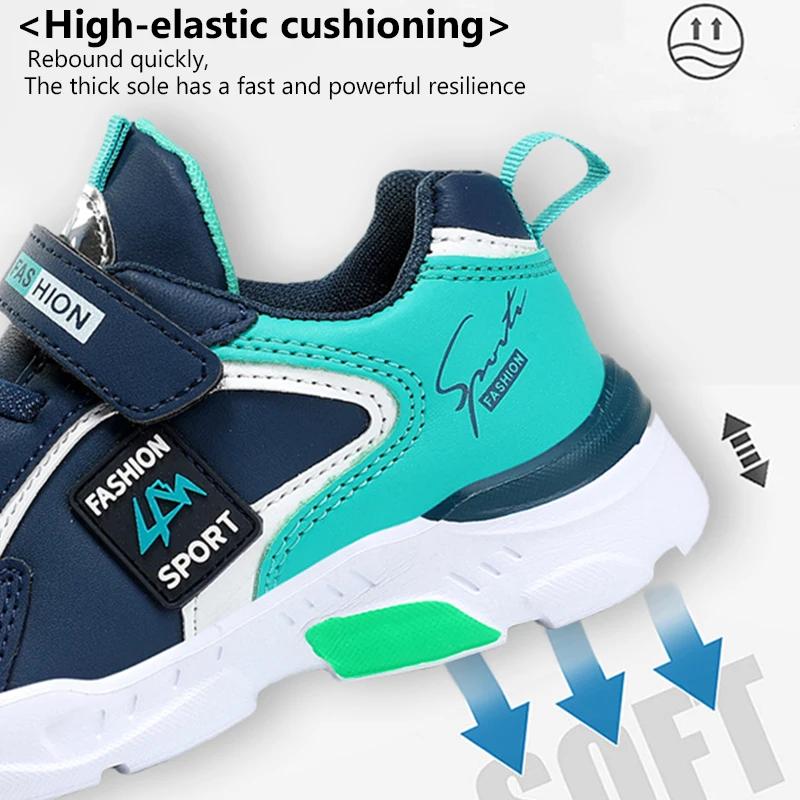 Chaussures légères enfant garçon 5-16 ans - Baskets confortables pour marche et course quatre saisons - Modèle dehors et sport