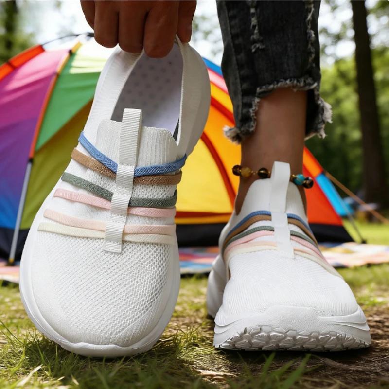 Nouvelles chaussures larges pour femmes, confortables, douces, minimalistes, baskets de marche, Tenn