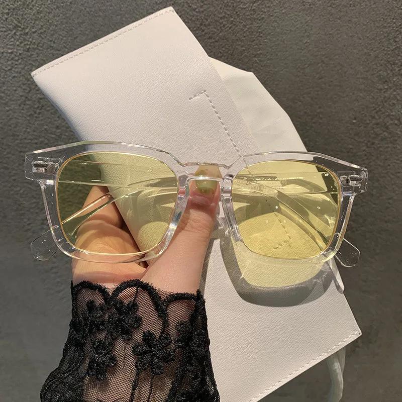 Nouveau unisexe Rectangle Vintage lunettes de soleil 2023 Design de mode rétro lunettes de soleil fe