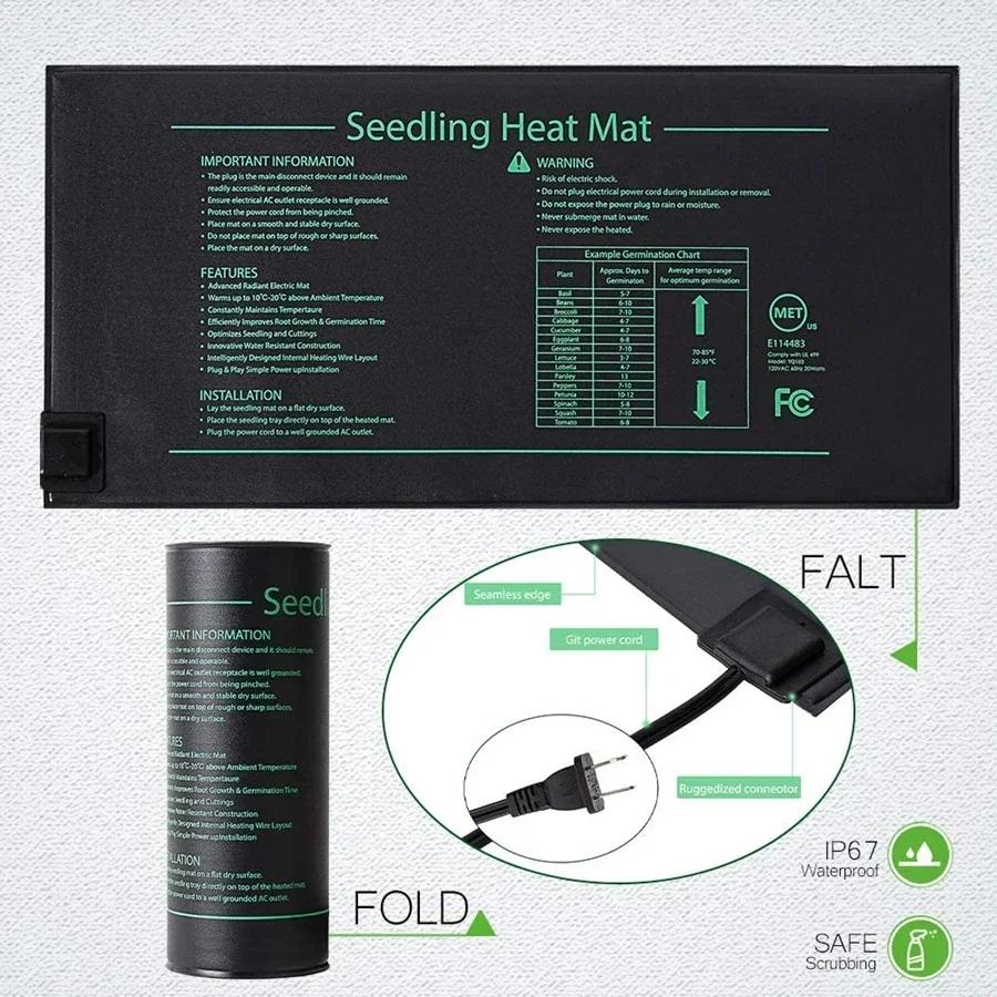 Tapis chauffant pour semis, 4 tailles, 220V, prise ue, coussin chauffant hydroponique étanche pour d