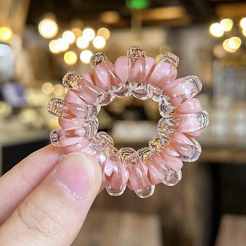 Attache à cheveux élastique en plastique pour femmes, chouchou esthétique, porte-queue de cheval, an