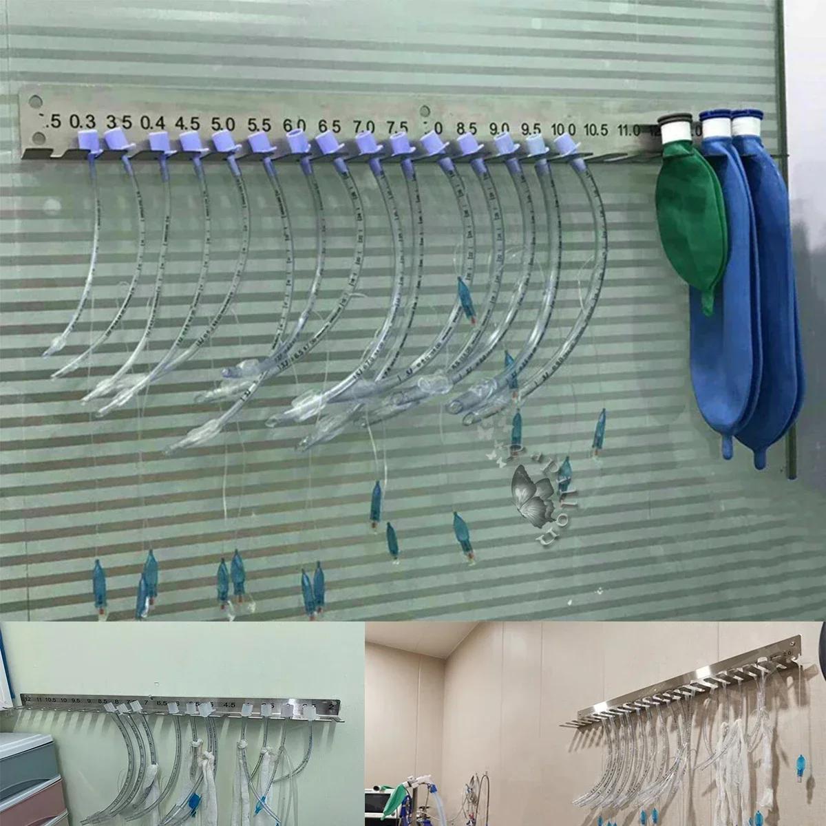 Tube endotrachéal 304, support mural en acier inoxydable, cadre suspendu pour Tubes endotrachéaux, é
