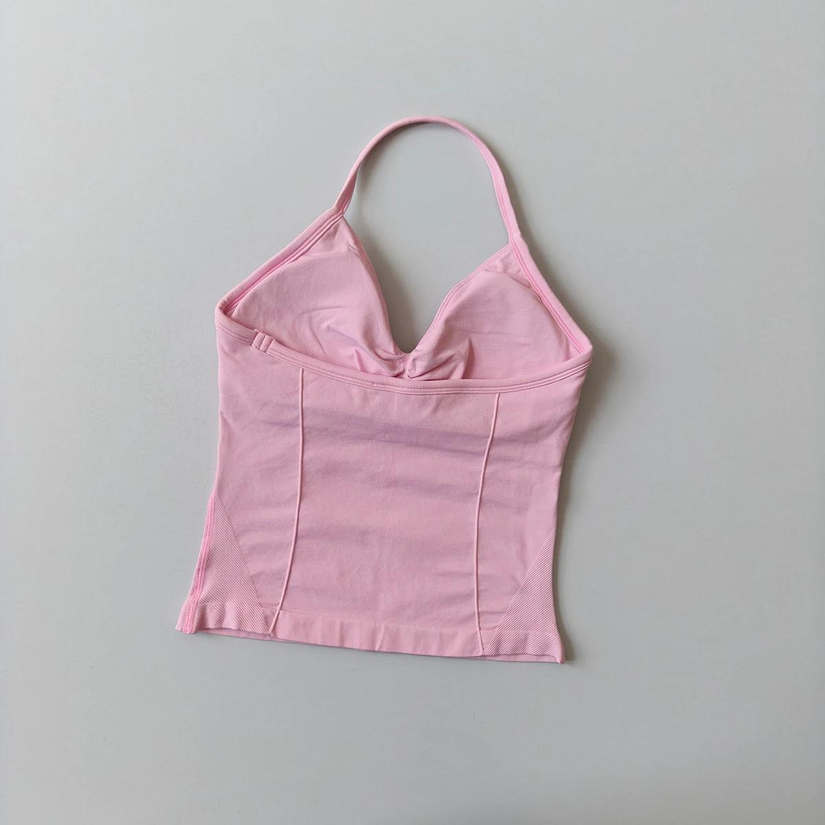 Longline haut à bretelles Yoga gilet femme dos nu débardeurs sport Fitness soutiens-gorge course ent
