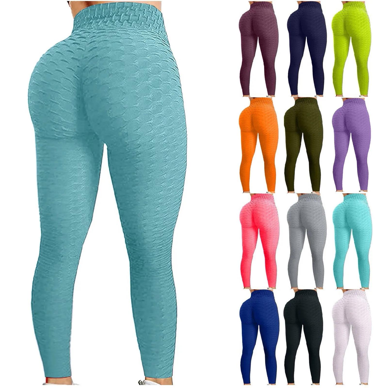 Leggings de Yoga femmes taille haute Push Up - Fitness, course, gym et séchage rapide