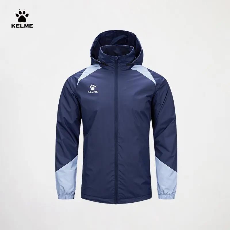 Veste coupe-vent KELME pour homme, veste de course, veste de sport pour entraînement de football, co
