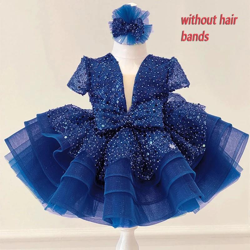 Princesse filles robe de bal à paillettes fête Tutu robes bébé enfants fleur fille mariage fête d'an