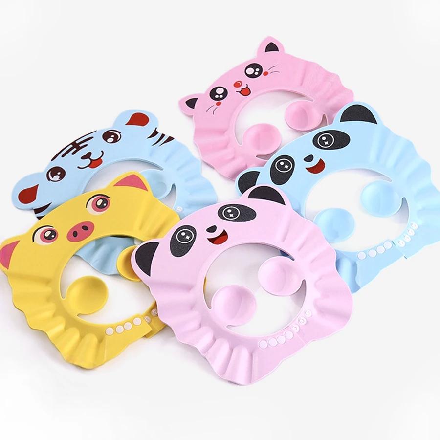 Bonnet de douche en forme d'animal mignon, Protection des yeux, Protection des oreilles, léger, dess