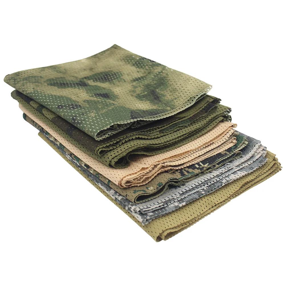 Écharpe respirante en maille de chasse, Bandana tactique 165x48cm, opérations spéciales, serviette d