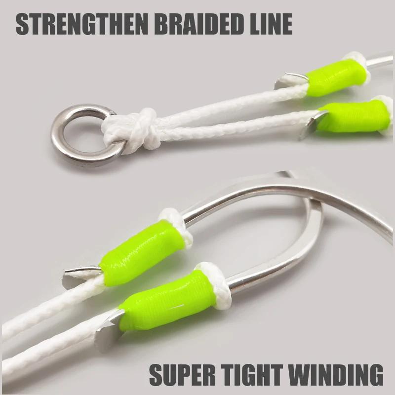 3-SJ – hameçons de pêche à gabarits lent, double assistance, lueur, brème de mer, accessoires de pêc