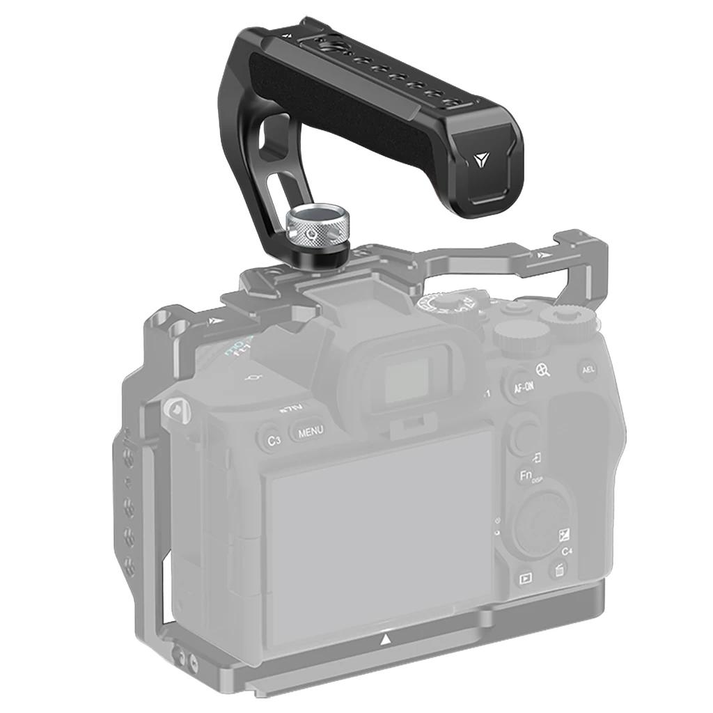 Poignée supérieure universelle pour appareil photo, avec chaussure froide, trou de vis 3/8 Arri 1/4,