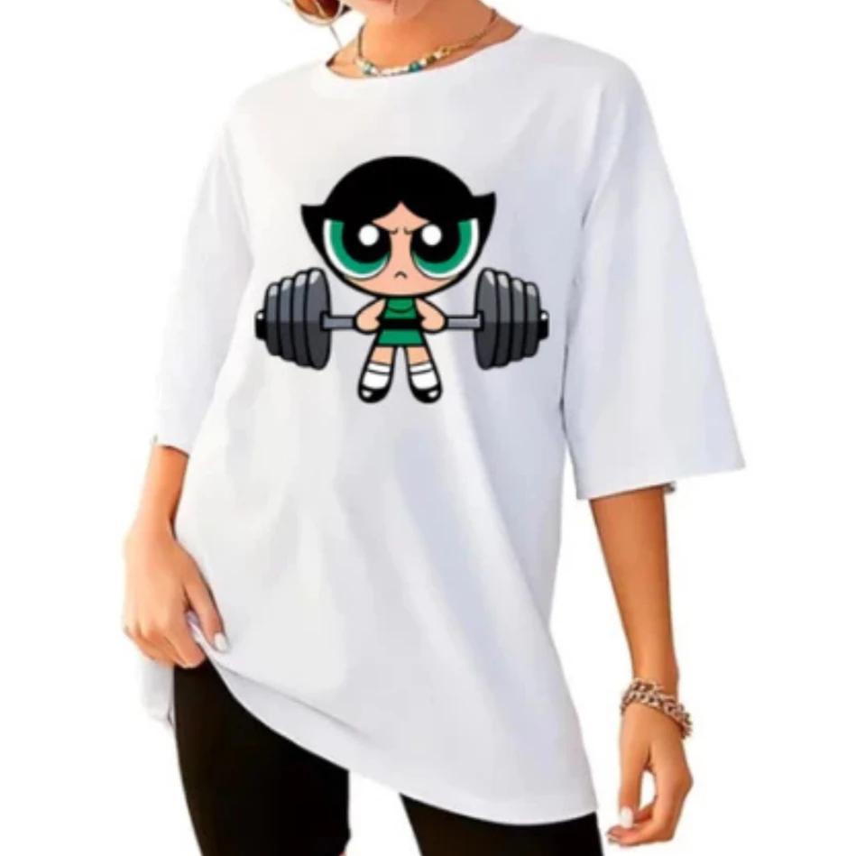 Filles Super puissant Blouse formation Streetwear T-shirt chemise femme académie gymnase Fitness T-s