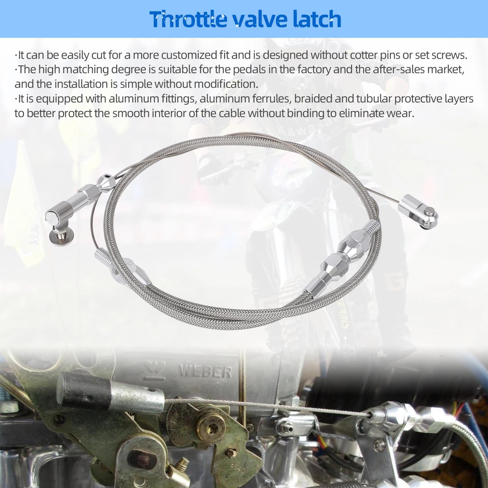 Kit de câbles de boîtier de papillon en acier inoxydable tressé de 24/36 pouces pour moteur Chevrole