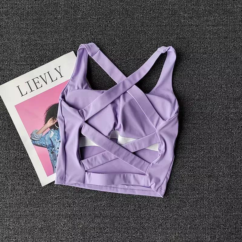 Soutien-gorge sport femme push-up - Bralette respirante pour yoga, fitness et course à pied
