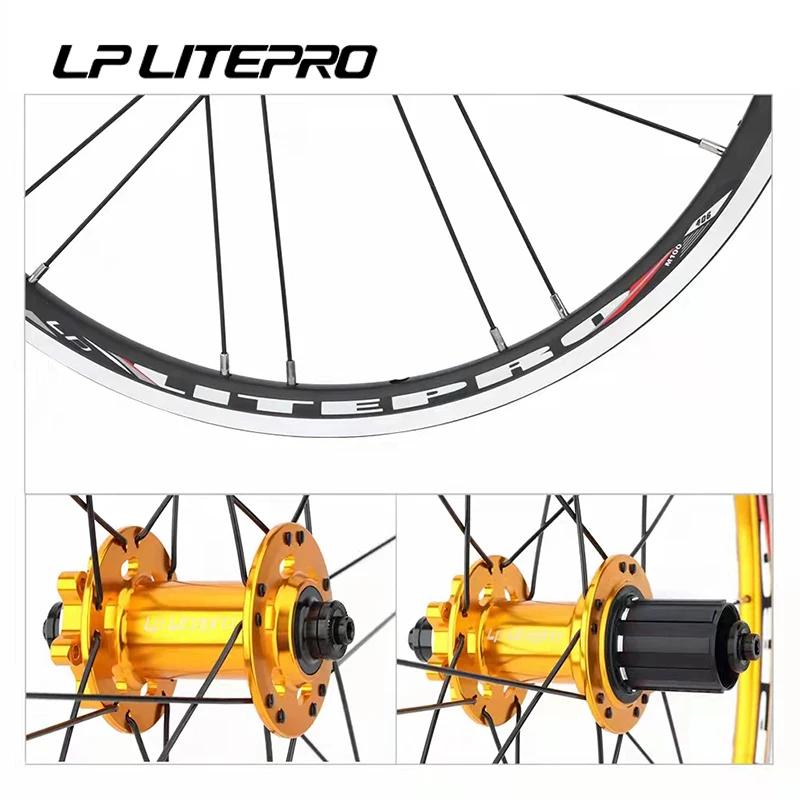 LP Litepro 20 pouces jeu de roues de vélo 406/451 frein à disque/V BMX paire de roues de vélo pliant