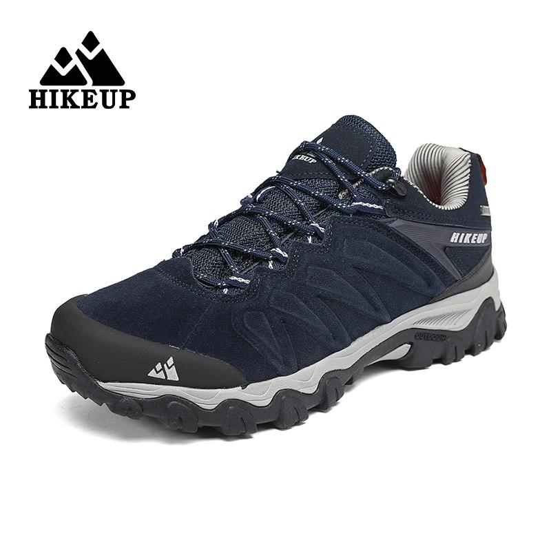 HIKEUP-Chaussures d'extérieur respirantes et anti-éclaboussures pour hommes, chaussures de randonnée