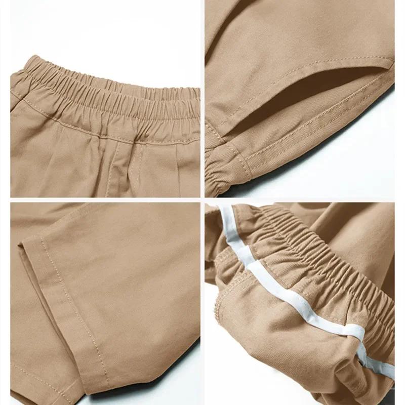 Pantalons de printemps pour enfants, style coréen, couleur unie, pantalons décontractés pour garçons