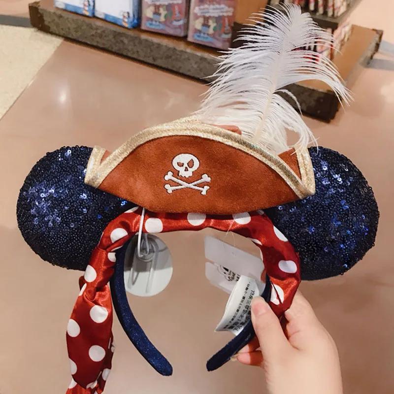 Bandeau princesse Disney Mickey oreille raiponce neige blanche, nœud à paillettes, cerceau pour chev