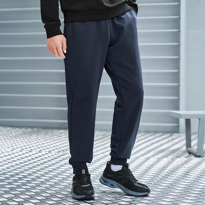 Xtep pantalons en tricot pour hommes automne doux respirant pantalon à la mode rétro bas confortable