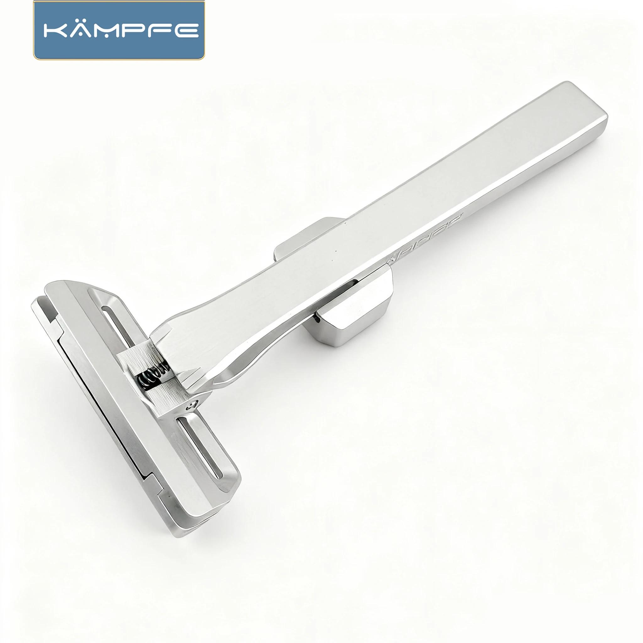 Rasoir manuel à lame simple KAMPFE Traditional K25 en aluminium, rasoir de voyage portable pour homm