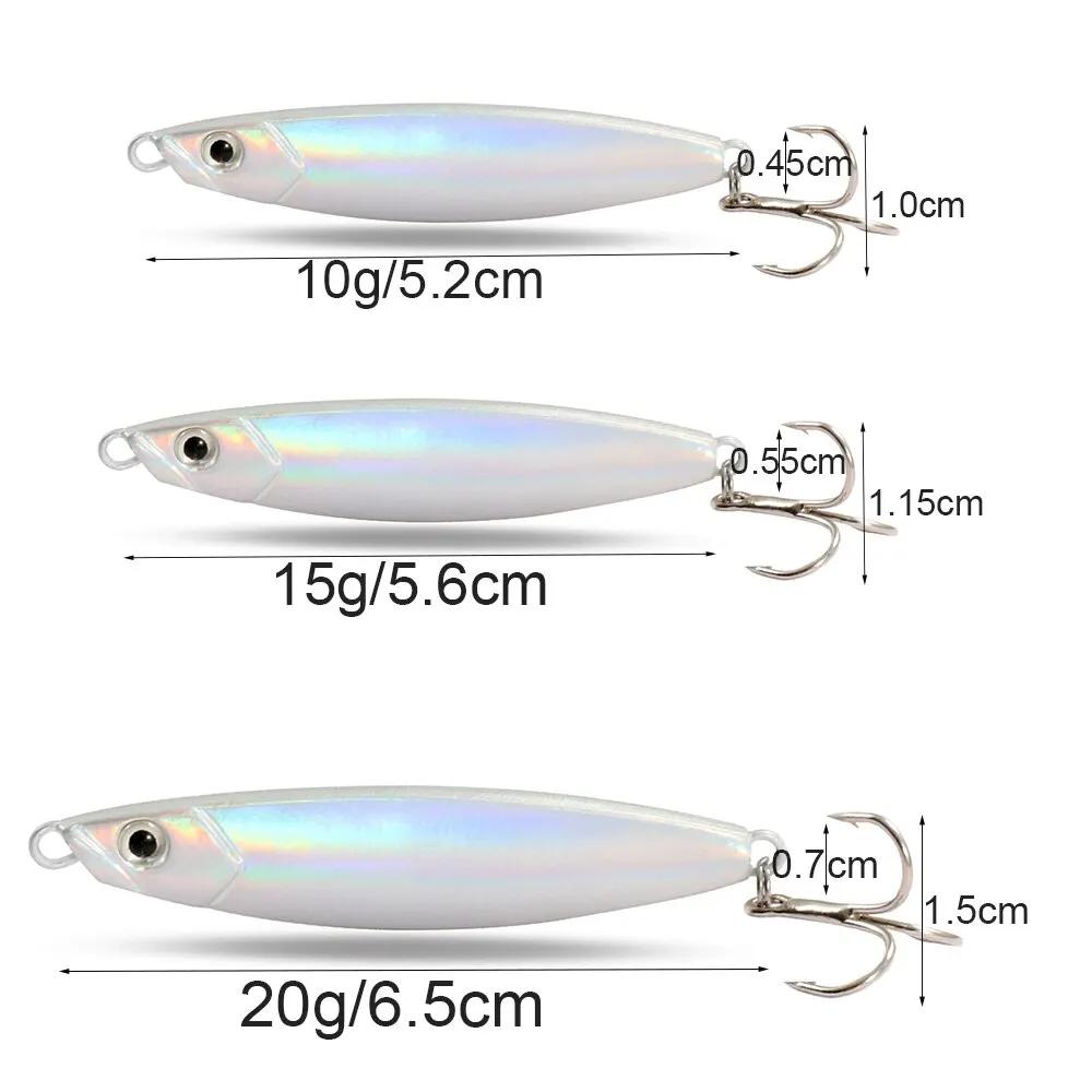 Leurre de pêche en métal avec hameçon coulé sur le rivage, appât Él, couverture laser, brochet de me