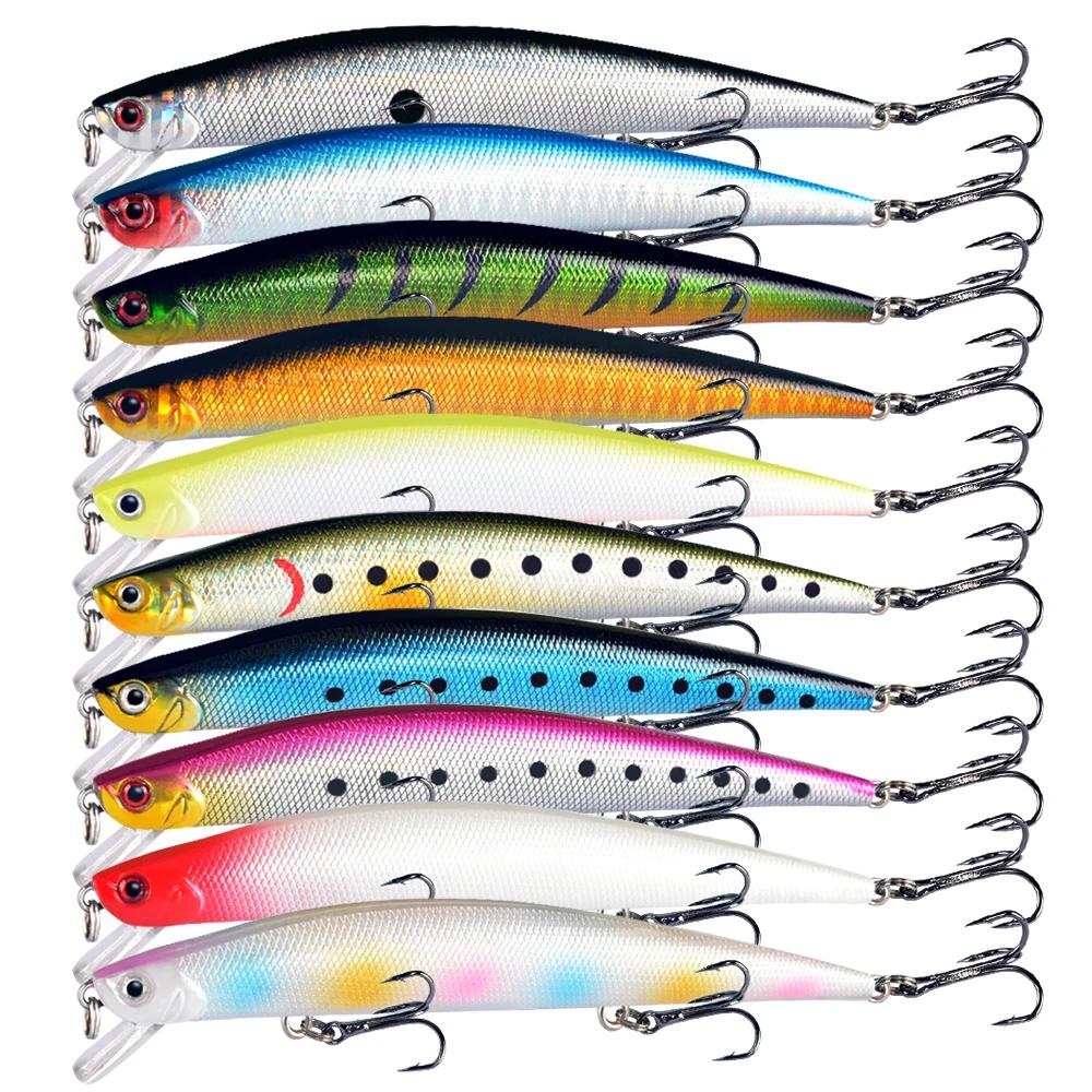1 pièces Leurres de pêche 12.5 cm/12g Minnow Leurre hochet haute qualité appât dur manivelle Wobbler