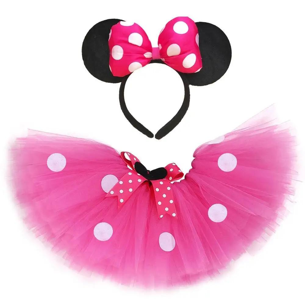 Jupe Tutu Minnie pour Bébé Fille, Tenue de brevMoelleuse avec Nministériels d, Bandeau de Sauna, Cos