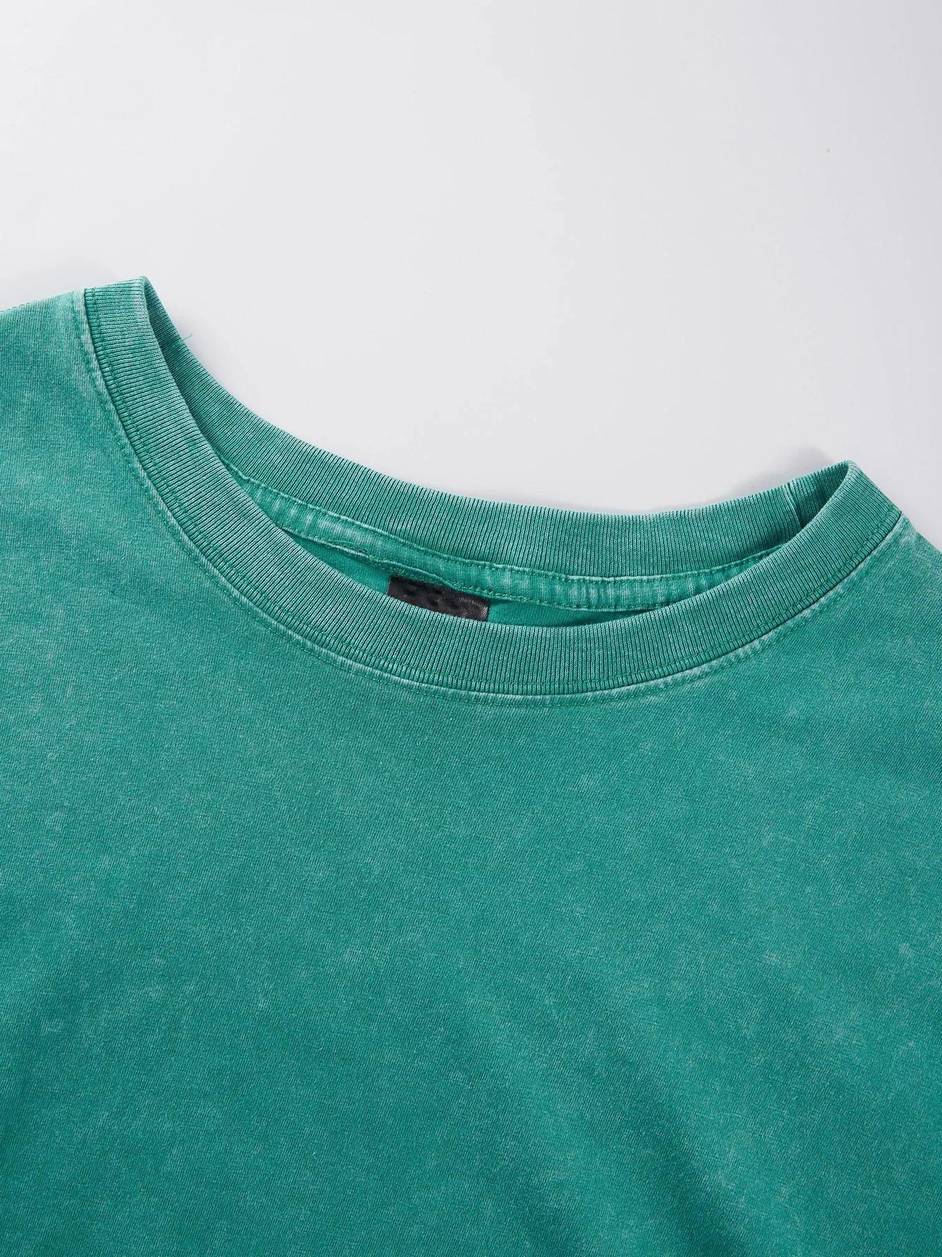 T-Shirt rétro à motif Happy Playing pour enfants, vêtements doux d'été pour hommes, hauts délavés à