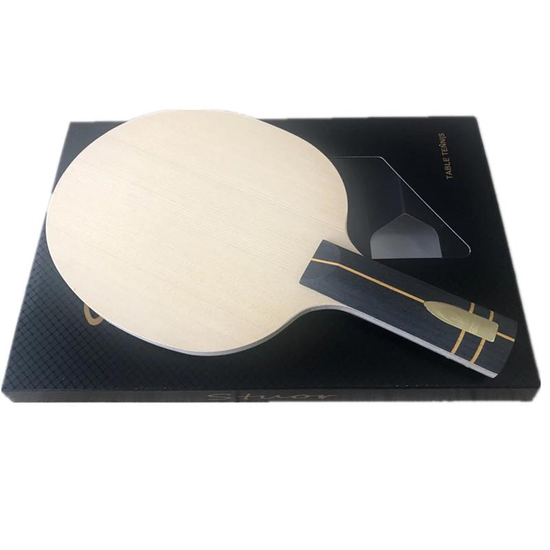 Stuor Nobilis GOLD – raquette de Tennis de Table Hinoki en Fiber de carbone, 7 couches avec raquette