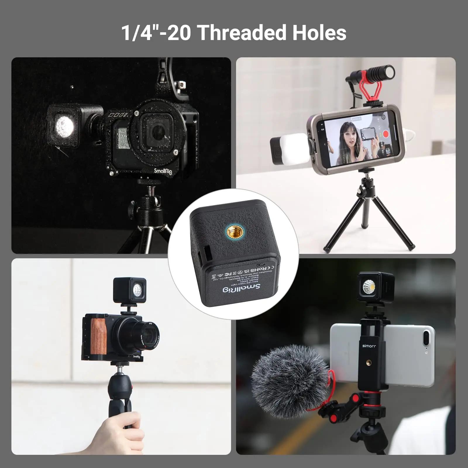 SmallRig RM01 lumière vidéo LED 5600K lumière de photographie avec 8 filtres de couleur kit d'éclair