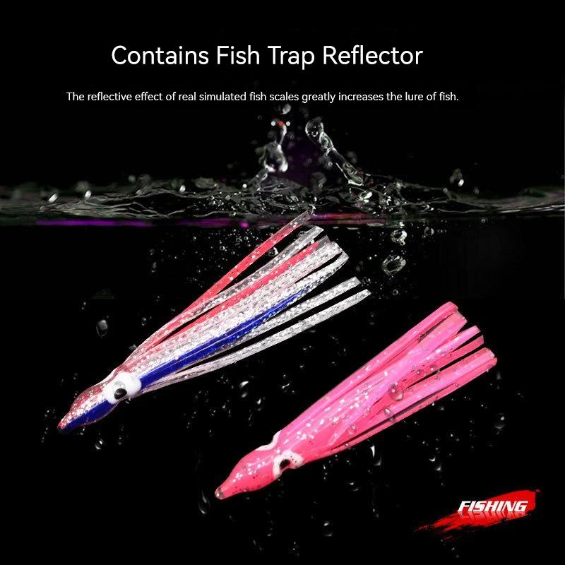 PRO BEROS-Leurres souples en silicone pour la pêche à la traîne, appâts 3D brillants pour pêcher le