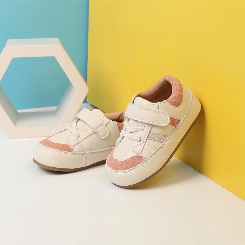 Chaussures en cuir pour bébés de 0 à 5 ans, pieds nus, à semelle souple, pour l'extérieur, Tennis, à