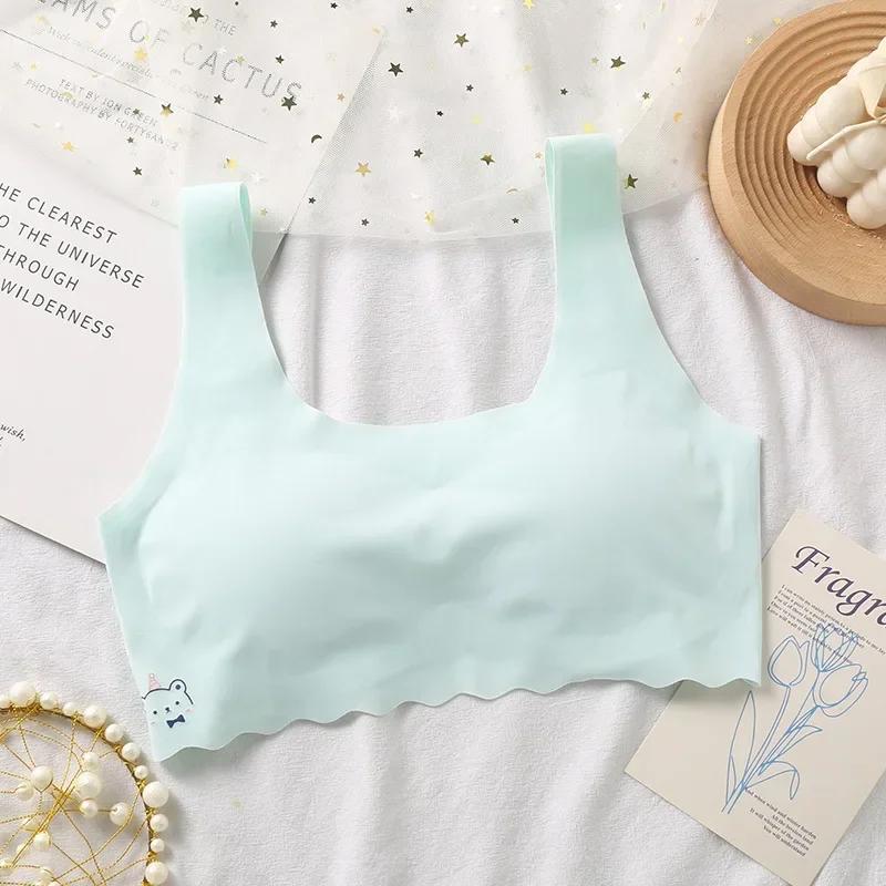 Sous-vêtements tubulaires sans couture pour enfants, gilet blanc/rose, période de développement pour