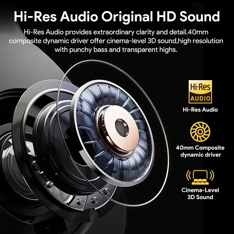 QCY-Casque sans fil hybride H3 ANC, suppression active du bruit, écouteurs Bluetooth 5.4, audio haut