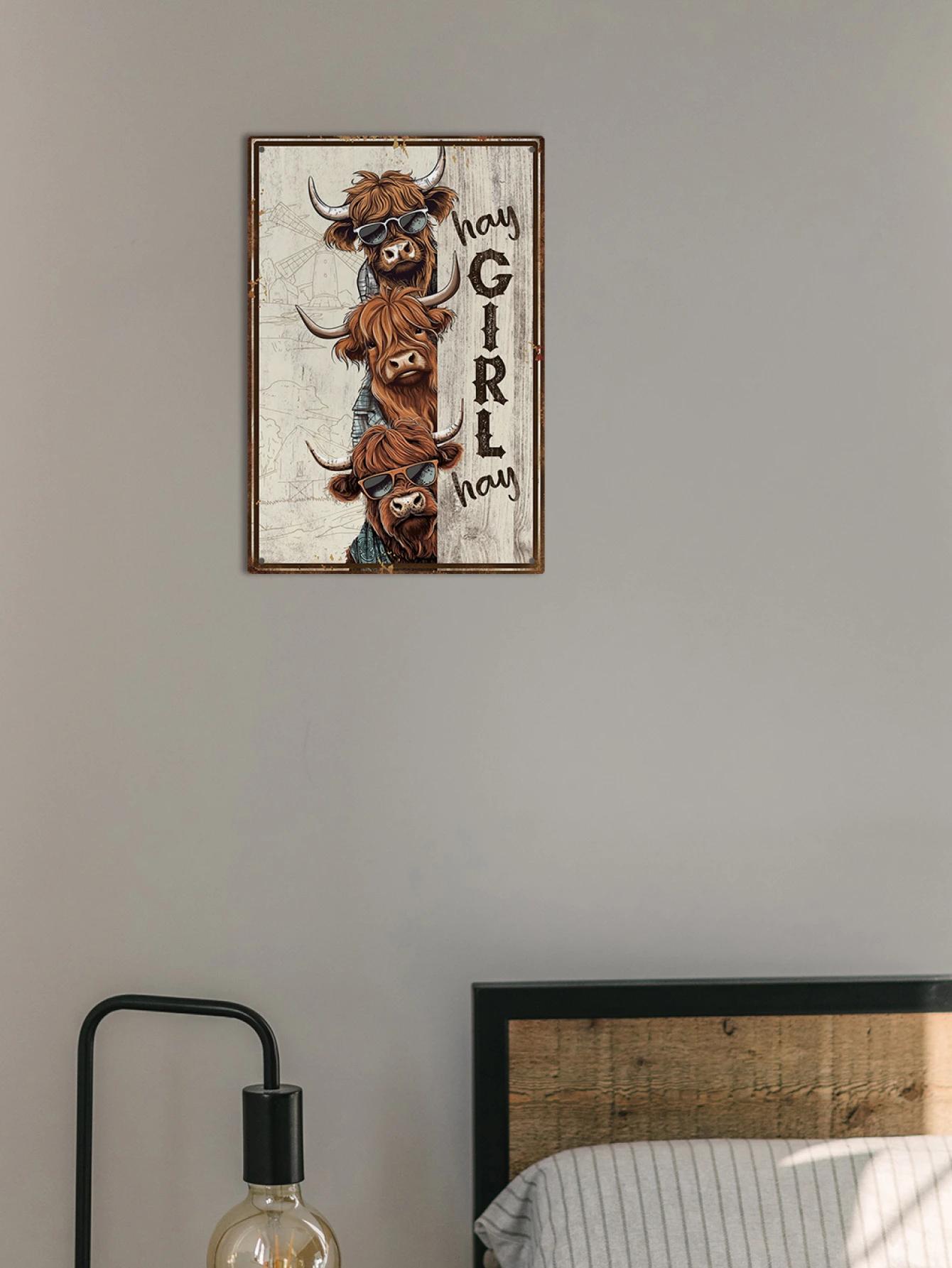 Putuo Decor-Panneau en métal Yak 18/Sign, Plaques pour la décoration murale de la maison et de la fe