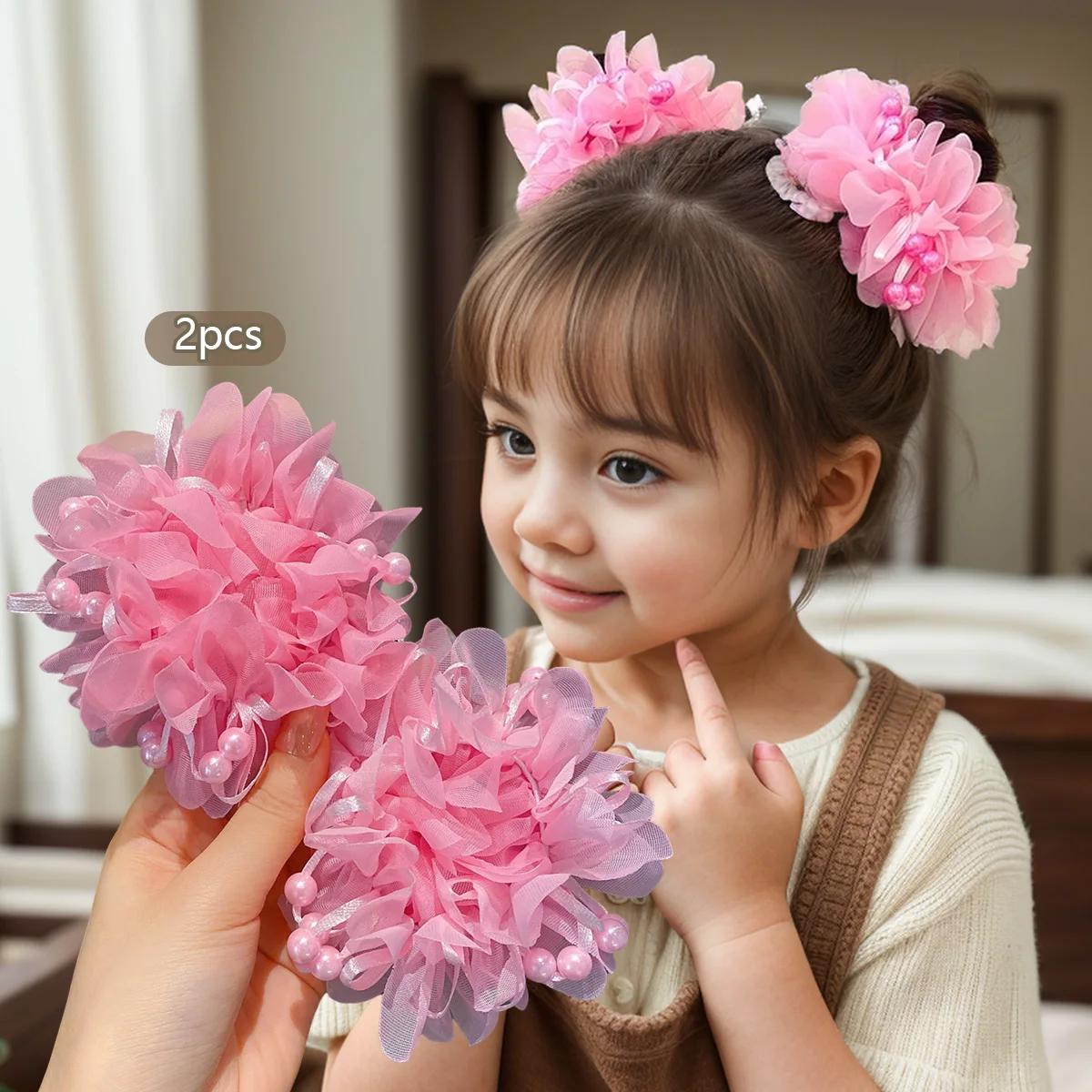 2 petites filles rose mignon bandeau cheveux accessoires pour enfants
