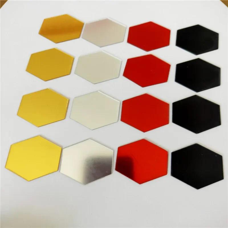 Autocollants muraux hexagonaux en acrylique, 6/12 pièces, autocollants de carrelage en mosaïque en 4
