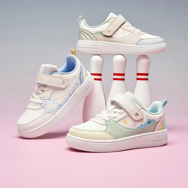 Xtep – chaussures de skateboard pour filles, baskets de printemps en cuir, antidérapantes, confortab